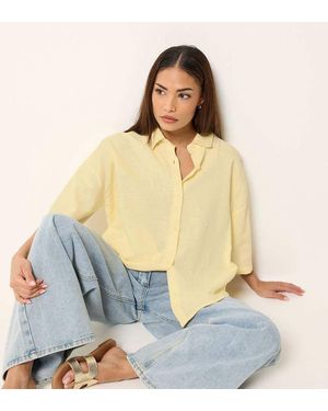 PixieGirl Petite Linen Shirt - Yellow