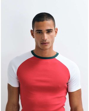 ASOS Muscle Fit Raglan T-shirt - White
