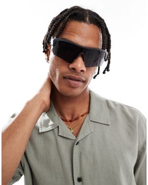 Jack & Jones – sportsonnenbrille mit kontrastierenden gläsern - Schwarz