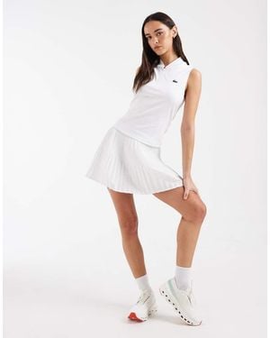 Lacoste Tennis Performance Logo Mini Tennis Skirt - White