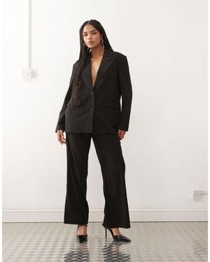 Noisy May Loose Fit Tailored Trouser Co-ord - Black