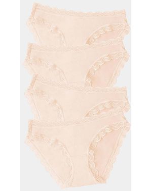 Stripe & Stare Original Knicker Four Pack - Natural