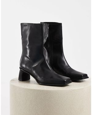 Vagabond Shoemakers Shoemakers Elvina Square Toe Mid Heel Ankle Boots - Black