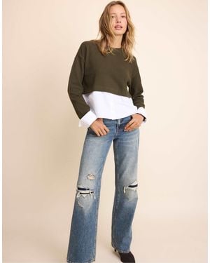Stradivarius Pullover aus materialmix - Blau