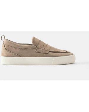 Pull&Bear Sneakers Casual Con Cinturino Color Ecru - Bianco