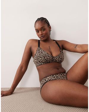 Lemonade Dolls Fuller Bust Stretch Mesh Bralet - Brown
