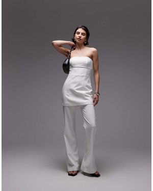 Mango Bandeau Layered Jumpsuit - Grey
