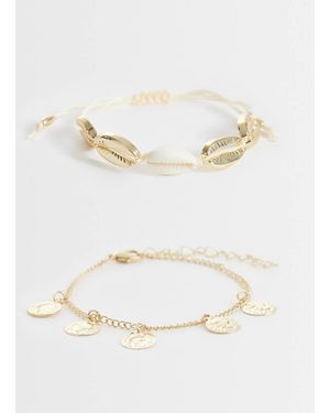 ONLY Pack De 2 Pulseras Doradas Con Charms Veraniegos De - Neutro