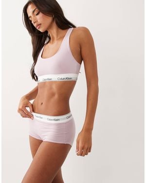 Calvin Klein Icon Cotton Modal Boy Shorts - White