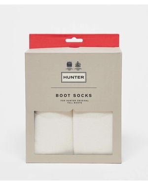 HUNTER Unisex Fleece Tall Boot Sock - Grey