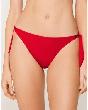 Tezenis Brazilian Bikini Bottoms With Ties - Red