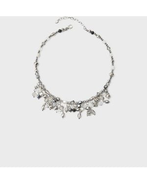Stradivarius Collier ras - Gris