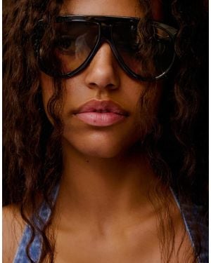 Bershka Plastic Sunglasses - Brown