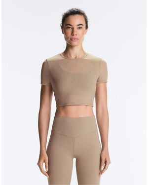Oysho Short-Sleeved Evermove Tank Top - Natural