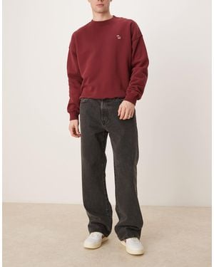 Abercrombie & Fitch – weite jeans - Rot