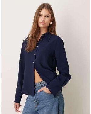 Mango Shirt With Gold Button - Blue