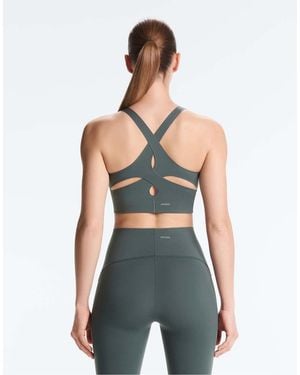 Oysho Light Touch Medium-support Sports Bra - Green