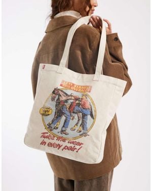 Levi's Cowboy Graphic Tote Bag - Natural