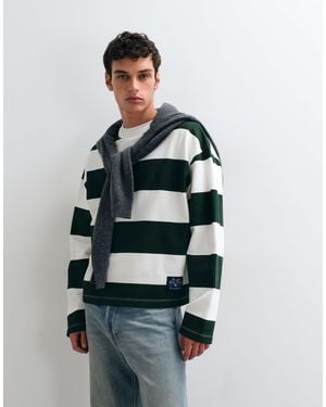 ASOS Oversize-boxy-shirt mit streifen - Weiß