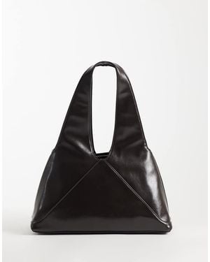 ASOS Maxi Borsa A Trapezio Color Cioccolato Con Pochette Interna - Nero