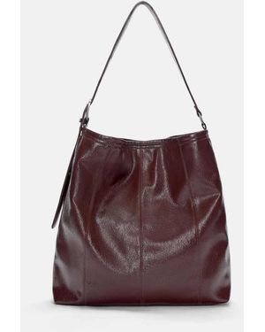 Pull&Bear Crackled Tote Bag - Purple