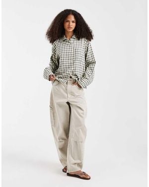 JJXX Camisa A Cuadros Grises Y Amarillos De Manga Larga