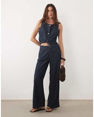 Mango Lia Relaxed Jean Co-ord - Blue