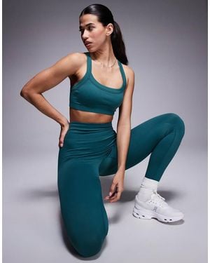 4505 Hourglass Seamless Sculpting High Waist Gym leggings - Blue