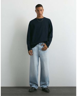 Pull&Bear Lockere baggy-jeans - Blau