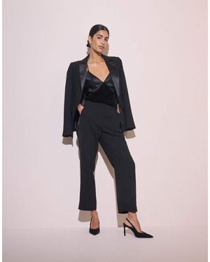 Nobody's Child Satin Trim Cigarette Trousers Co-ord - Pink