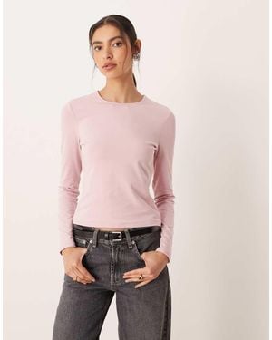 Abercrombie & Fitch Long Sleeve Baby Tee - Pink