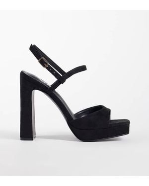Public Desire Rhoda Platform Heeled Sandals - Black