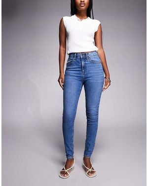 River Island High Rise Sculpt Skinny Jean - Blue