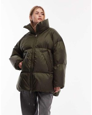 ARKET Down Puffer Long Line Jacket - Brown