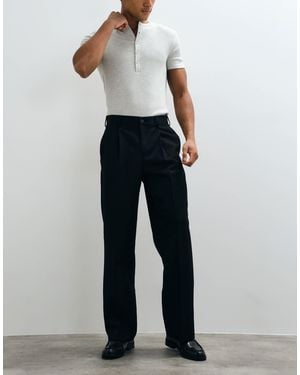 ASOS Tailored Pleated Wide Leg Pants - Black