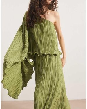 NA-KD One Shoulder Wire Top - Green