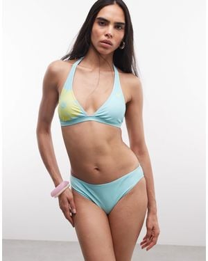 Roxy Tropical Brief Bikini Bottom - Blue