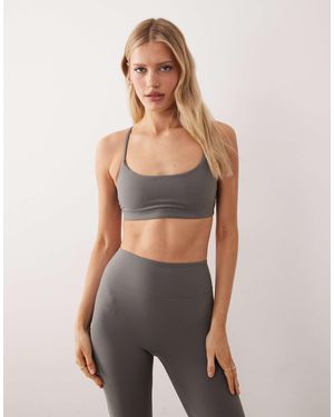 ARKET Co-ord Soft Seamless Sports Bra - Grey