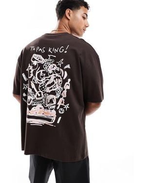 ASOS Oversized T-Shirt With High Summer Graphic - Black