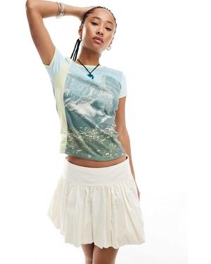 Basic Pleasure Mode Mountainscape Baby Tee - Blue