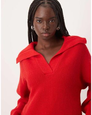 Mango Trui Met Oversized Kraag - Rood
