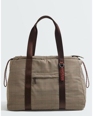 Oysho Borsa Shopper A Quadri - Marrone