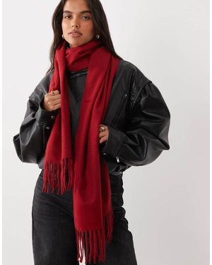 ASOS Geweven Sjaal Met Kwastjes - Rood