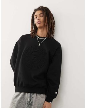 Aape By A Bathing Ape Sudadera Negra Con Logo En Relieve De - Negro