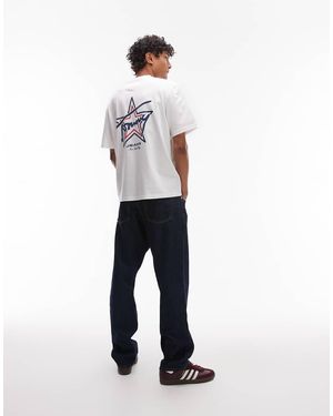 Tommy Hilfiger T-Shirt Met 90-Jaren Geschreven Logo - Wit