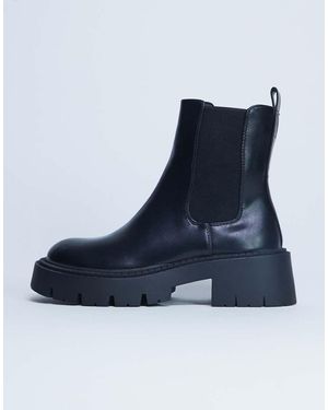 TOPSHOP Layla Chunky Chelsea Boots - Blue