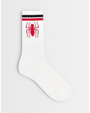 ASOS Sokken Met Grafische Spiderman-Print - Wit