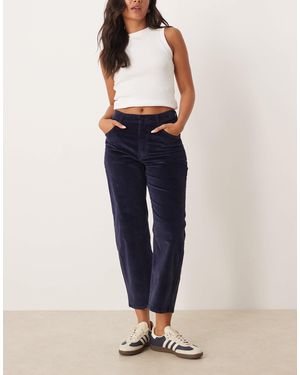 Free People Deep trance - pantalon en velours côtelé- bleu profond
