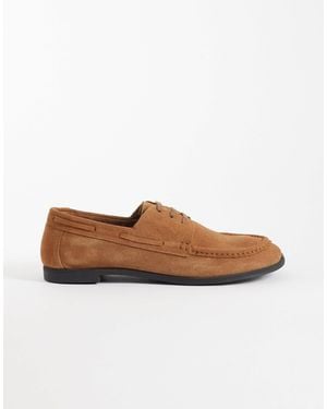 Walk London Roma Boat Shoe - White