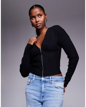 GOOD AMERICAN V-neck Cardigan - Blue